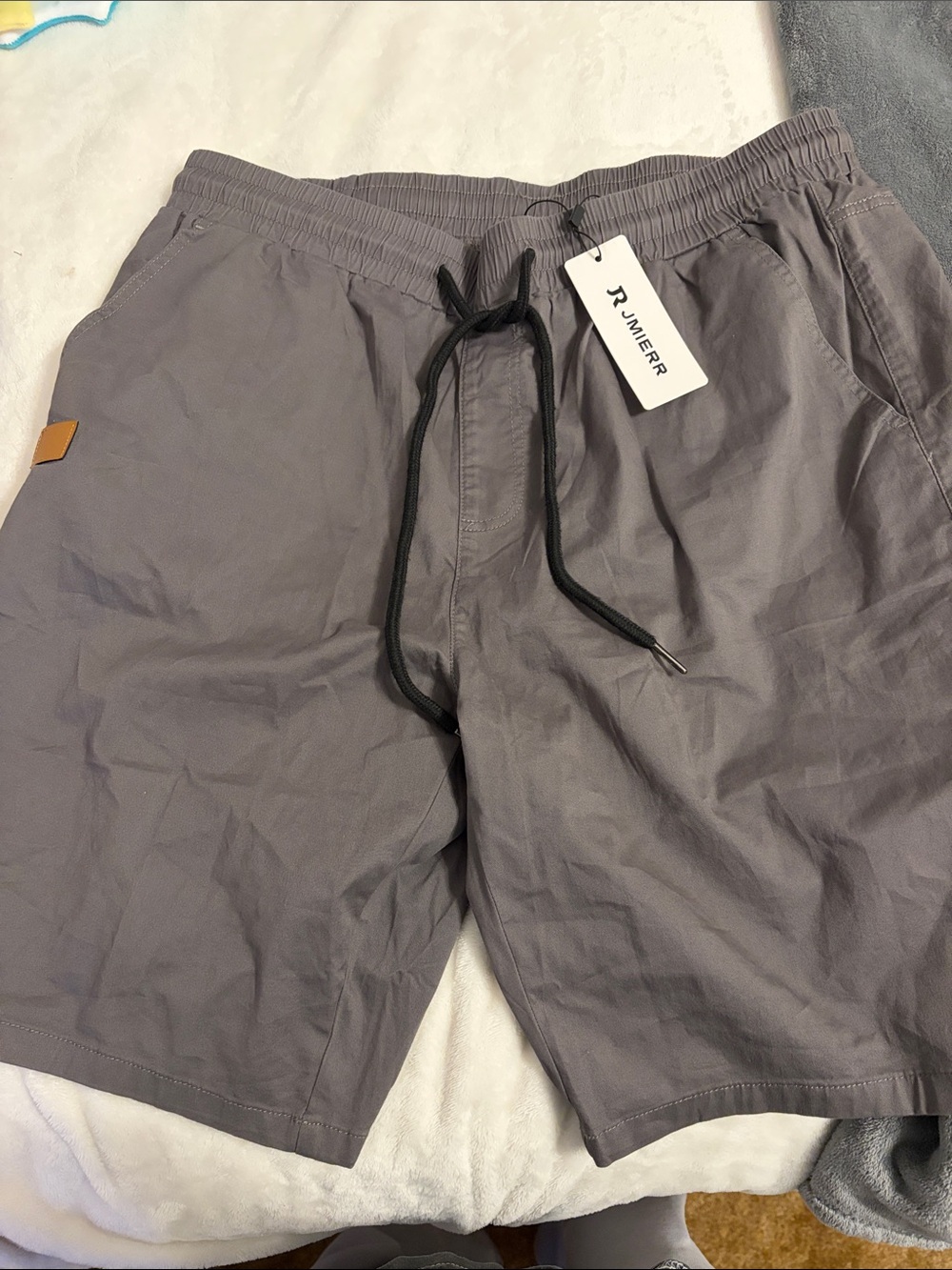 NWT Jmierr Gray Drawstring lightweight  Shorts